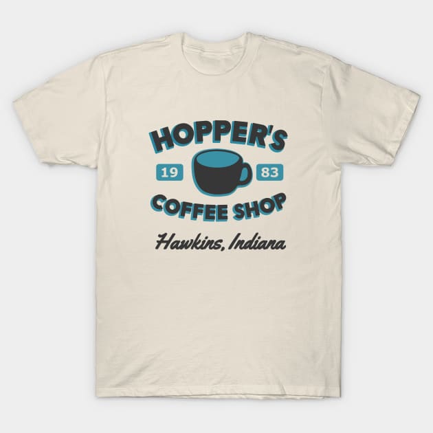 Hopper's Coffee Shop T-Shirt by focodesigns